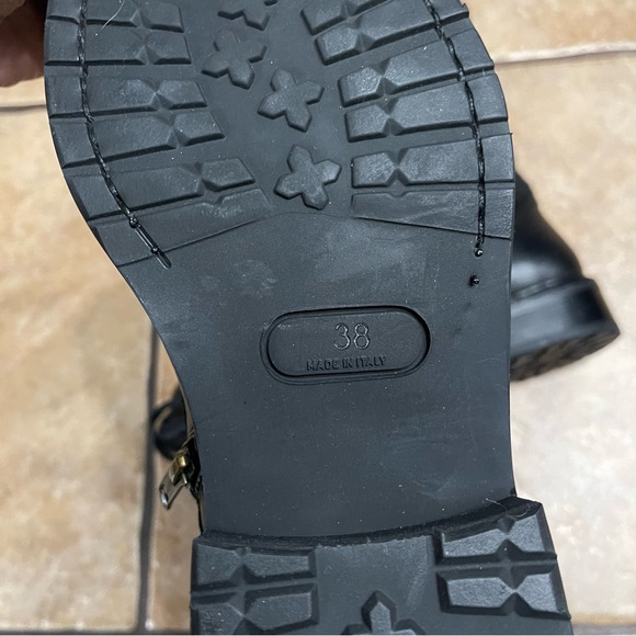 ANN DEMEULEMEESTER | Black Leather Combat Boots Size: 38 - Picture 8 of 10